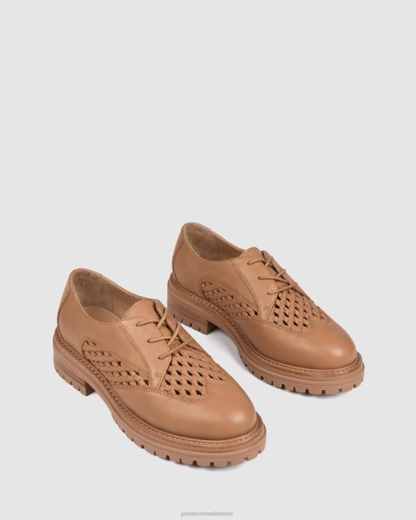 balmoral loafers met veters 46LN189 bruin leer Jo Mercer schoenen