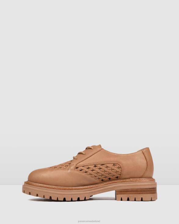 balmoral loafers met veters 46LN189 bruin leer Jo Mercer schoenen