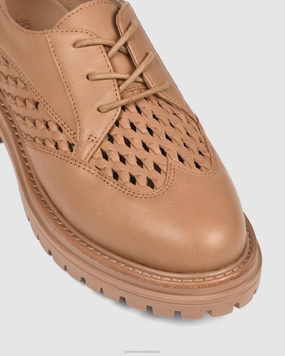 balmoral loafers met veters 46LN189 bruin leer Jo Mercer schoenen