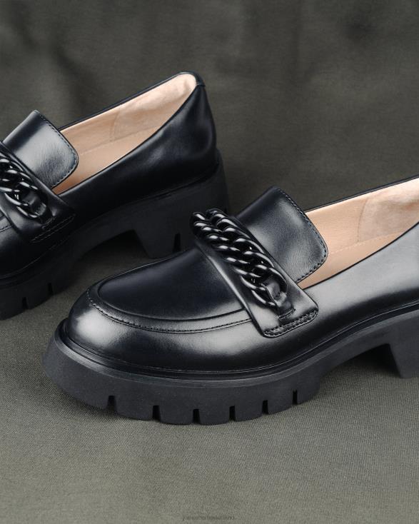 brodie-loafers 46LN167 zwart leer Jo Mercer schoenen
