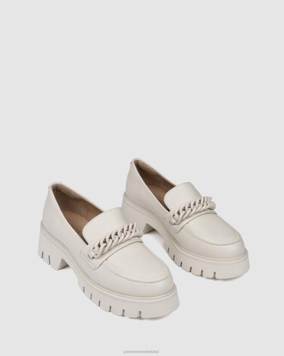 brodie-loafers 46LN168 gebroken wit leer Jo Mercer schoenen