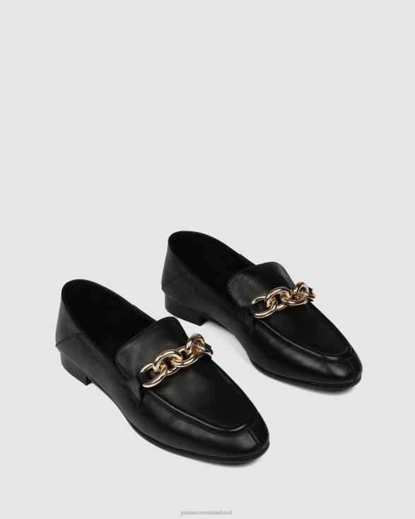 droom casual flats 46LN209 zwart leer Jo Mercer schoenen