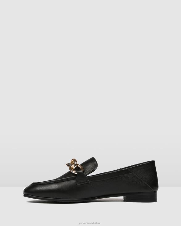 droom casual flats 46LN209 zwart leer Jo Mercer schoenen