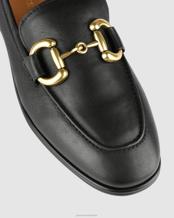 elm casual flats 46LN205 zwart leer Jo Mercer schoenen