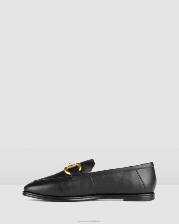 elm casual flats 46LN205 zwart leer Jo Mercer schoenen