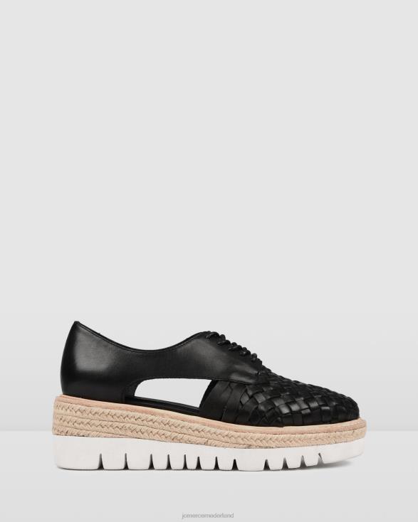 jiro veterschoenen 46LN186 zwart leer Jo Mercer schoenen