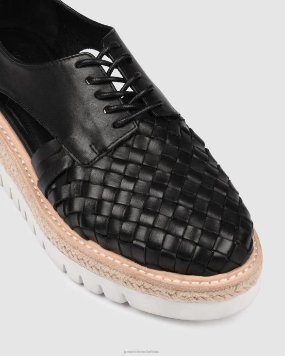 jiro veterschoenen 46LN186 zwart leer Jo Mercer schoenen