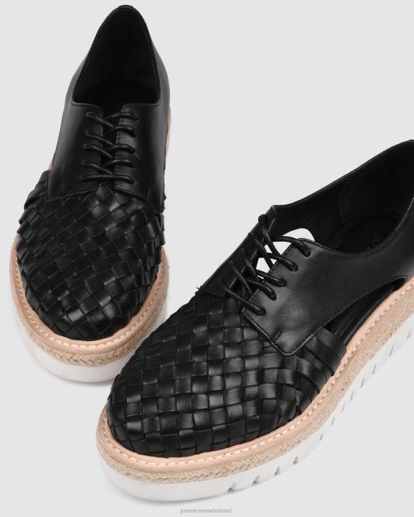 jiro veterschoenen 46LN186 zwart leer Jo Mercer schoenen
