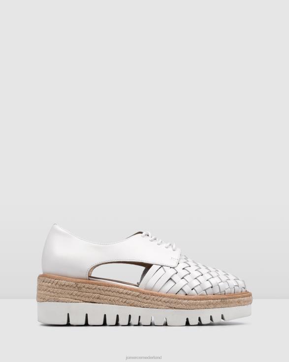 jiro veterschoenen 46LN188 wit leer Jo Mercer schoenen