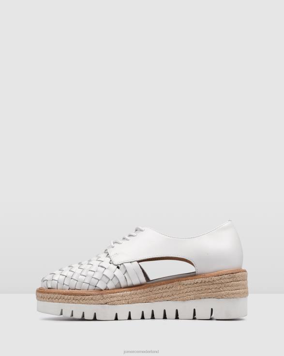 jiro veterschoenen 46LN188 wit leer Jo Mercer schoenen