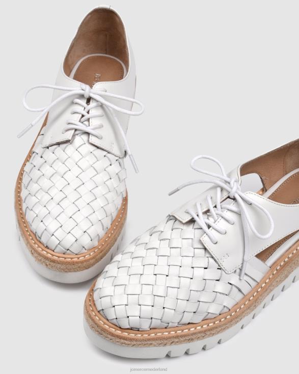 jiro veterschoenen 46LN188 wit leer Jo Mercer schoenen