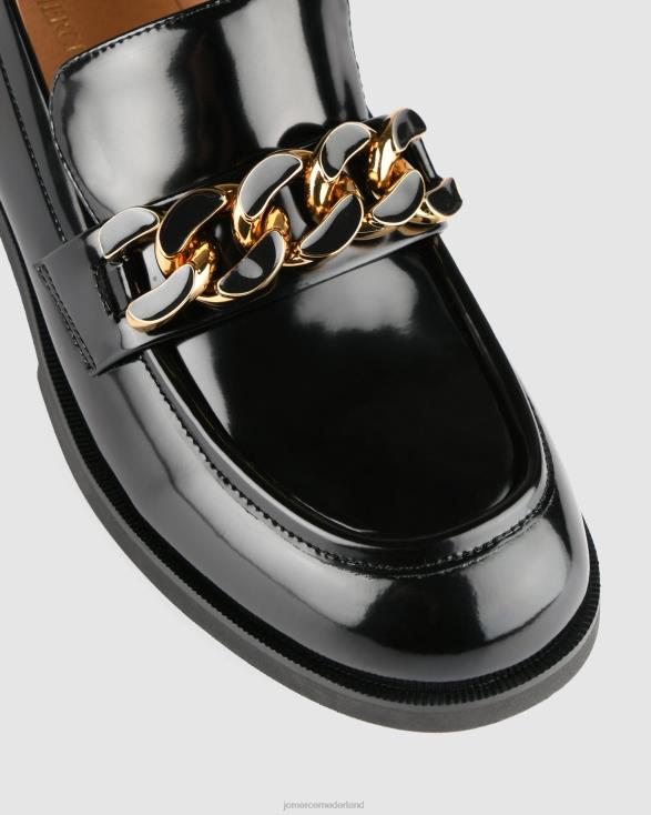 olijfkleurige loafers 46LN169 zwarte doos leer Jo Mercer schoenen