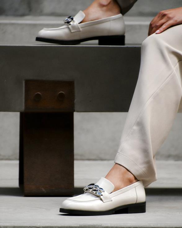 olijfkleurige loafers 46LN170 bottendoos leer Jo Mercer schoenen