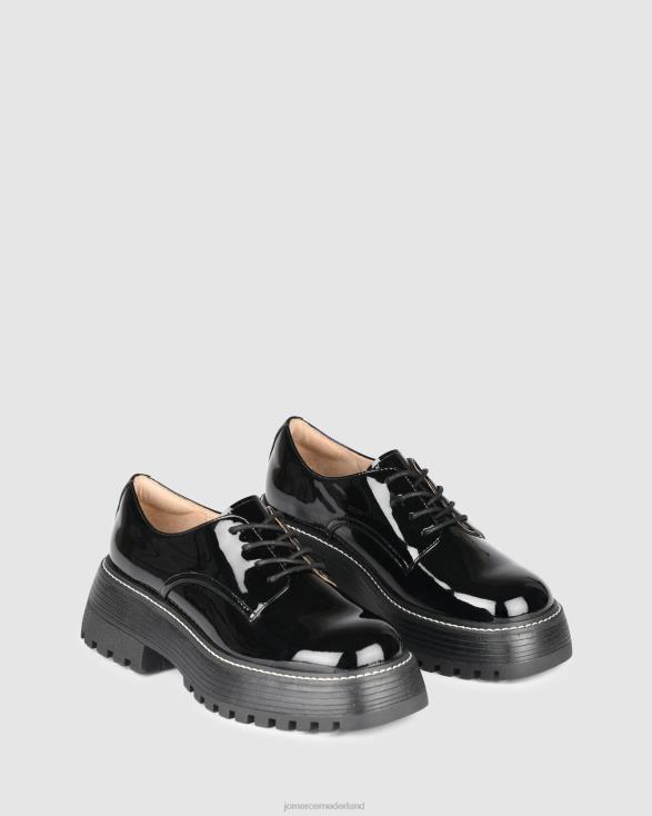 riet veterschoenen 46LN158 zwart patent Jo Mercer schoenen