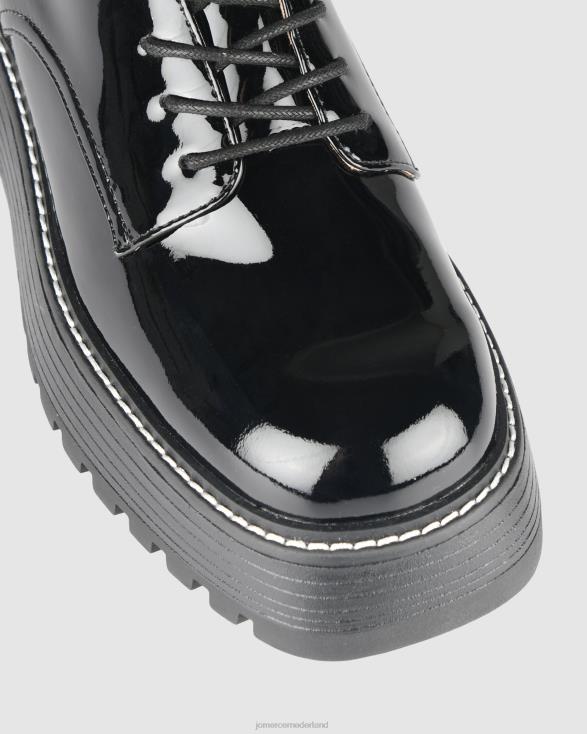 riet veterschoenen 46LN158 zwart patent Jo Mercer schoenen