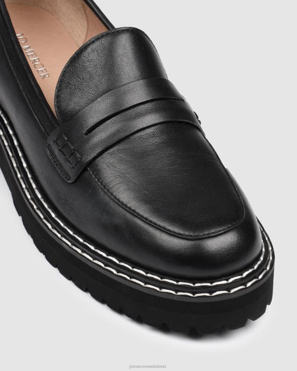 unity loafers 46LN160 zwart leer Jo Mercer schoenen