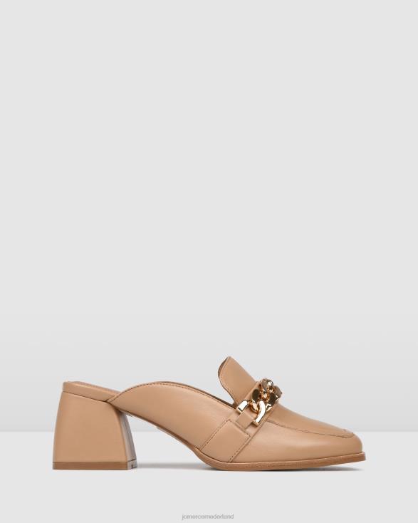 Darius muiltjes met middenhak 46LN22 beige leer Jo Mercer schoenen