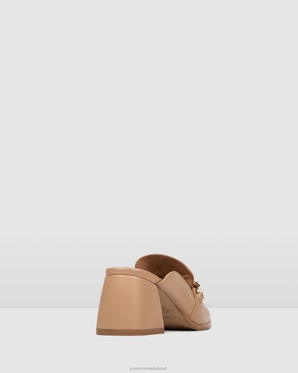Darius muiltjes met middenhak 46LN22 beige leer Jo Mercer schoenen