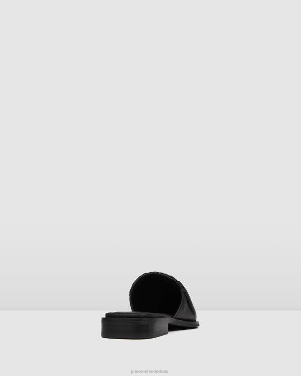 amelie casual platte schoenen 46LN218 zwart leer Jo Mercer schoenen