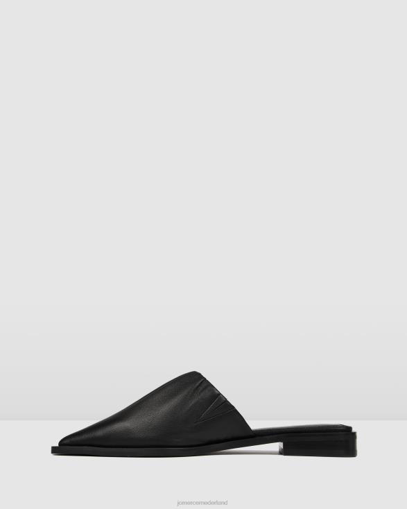 amelie casual platte schoenen 46LN218 zwart leer Jo Mercer schoenen