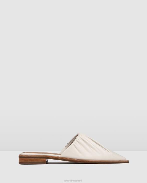 amelie casual platte schoenen 46LN219 wit leer Jo Mercer schoenen