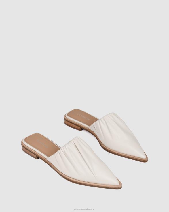amelie casual platte schoenen 46LN219 wit leer Jo Mercer schoenen