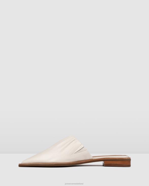 amelie casual platte schoenen 46LN219 wit leer Jo Mercer schoenen