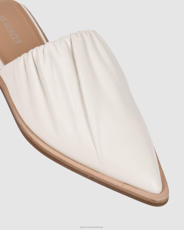 amelie casual platte schoenen 46LN219 wit leer Jo Mercer schoenen