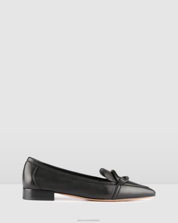 Ainsley jurk flats 46LN193 zwart leer Jo Mercer schoenen