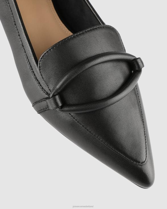 Ainsley jurk flats 46LN193 zwart leer Jo Mercer schoenen
