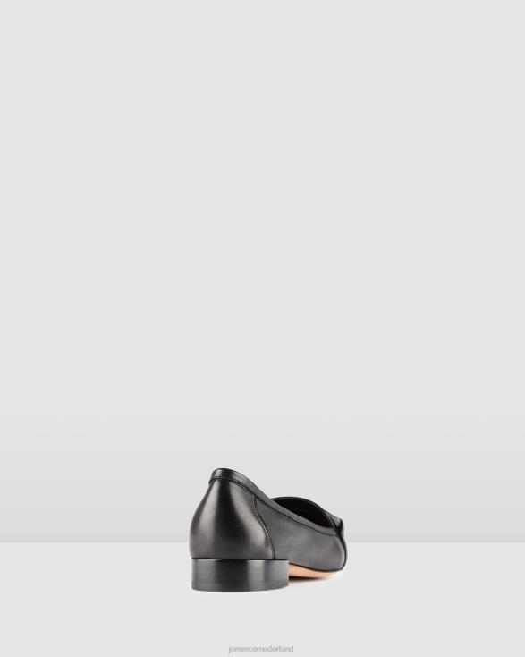 Ainsley jurk flats 46LN193 zwart leer Jo Mercer schoenen