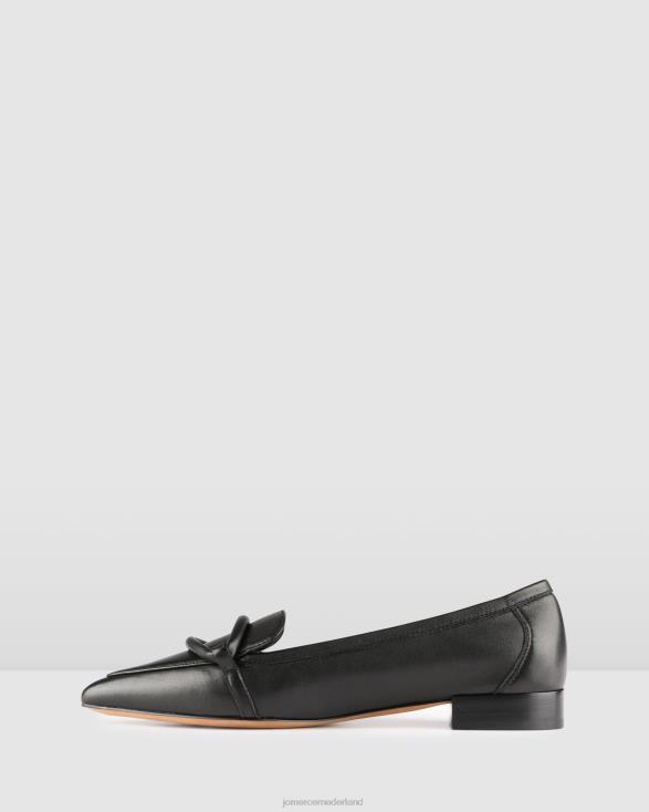Ainsley jurk flats 46LN193 zwart leer Jo Mercer schoenen