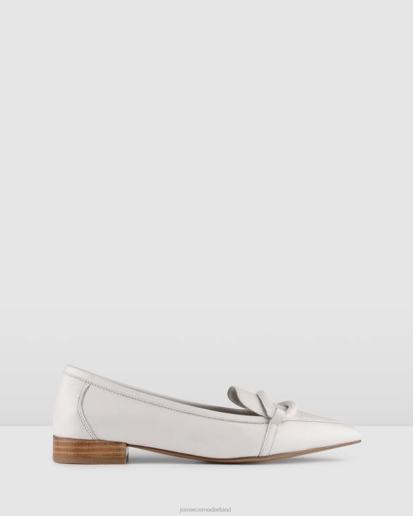 Ainsley jurk flats 46LN194 gebroken wit leer Jo Mercer schoenen