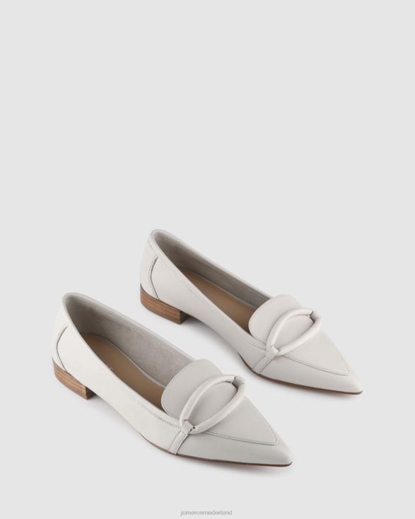 Ainsley jurk flats 46LN194 gebroken wit leer Jo Mercer schoenen