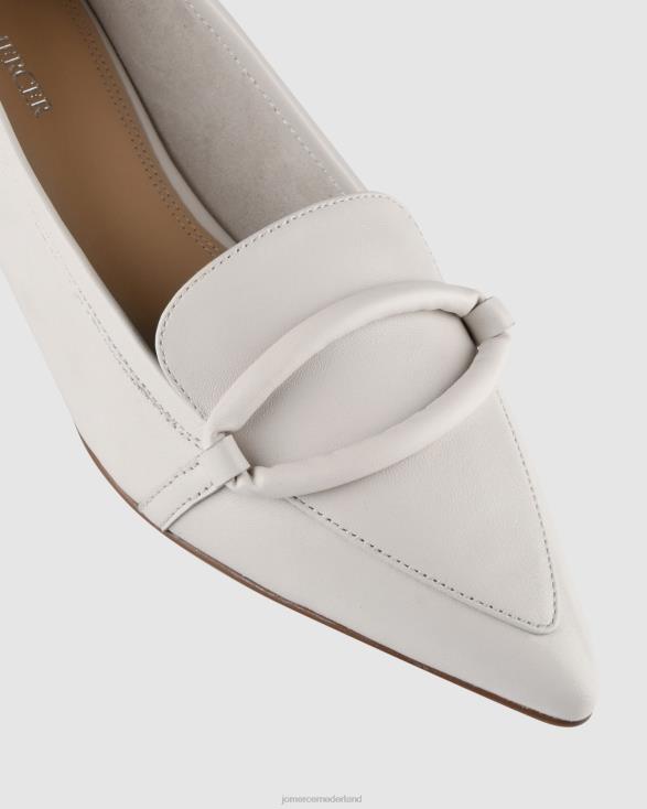 Ainsley jurk flats 46LN194 gebroken wit leer Jo Mercer schoenen