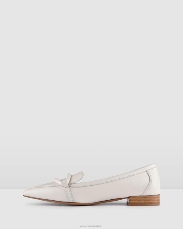 Ainsley jurk flats 46LN194 gebroken wit leer Jo Mercer schoenen
