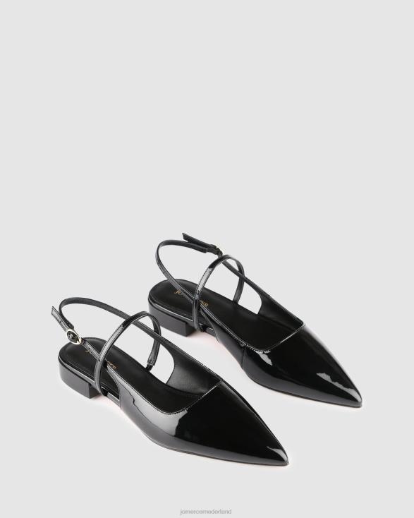 Alexa jurk flats 46LN191 zwart patent Jo Mercer schoenen
