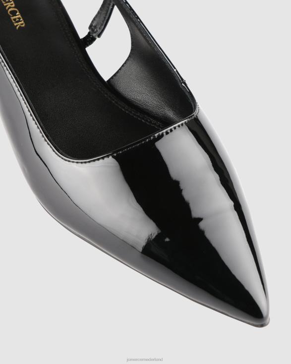 Alexa jurk flats 46LN191 zwart patent Jo Mercer schoenen