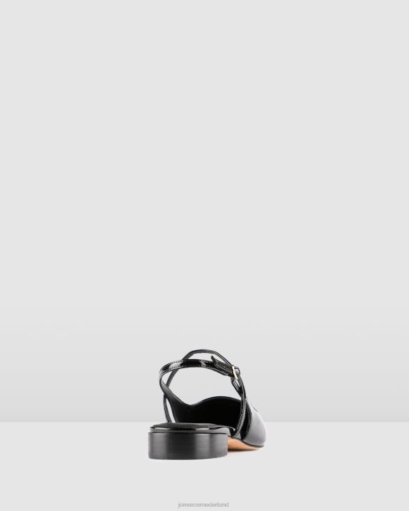 Alexa jurk flats 46LN191 zwart patent Jo Mercer schoenen
