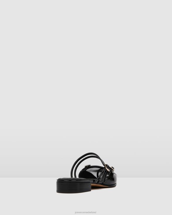 Arabelle jurk flats 46LN203 zwart patent Jo Mercer schoenen