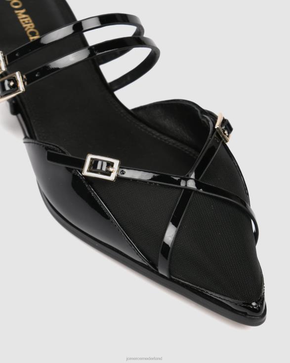 Arabelle jurk flats 46LN203 zwart patent Jo Mercer schoenen