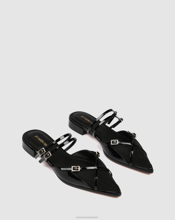 Arabelle jurk flats 46LN203 zwart patent Jo Mercer schoenen
