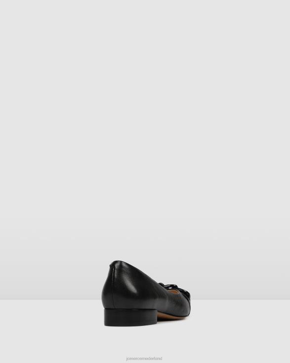 Audrey jurk flats 46LN200 zwart leer Jo Mercer schoenen