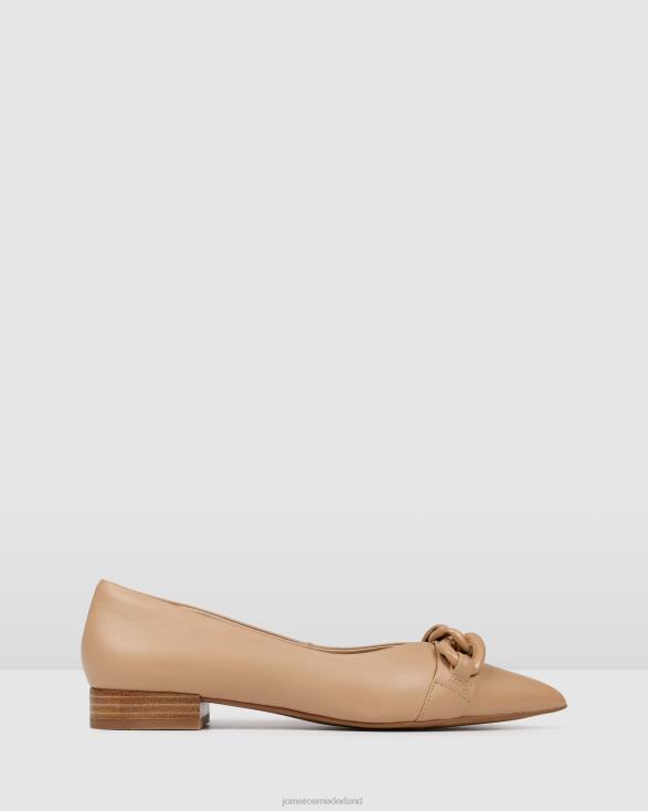 Audrey jurk flats 46LN201 beige leer Jo Mercer schoenen