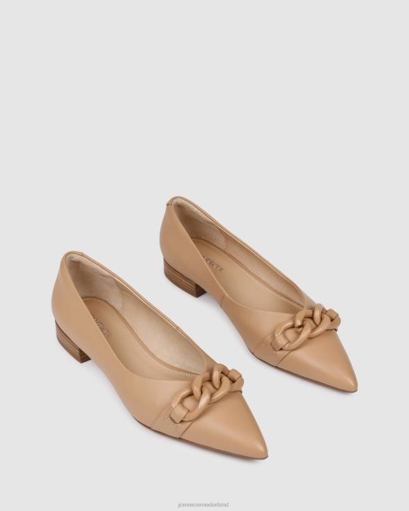 Audrey jurk flats 46LN201 beige leer Jo Mercer schoenen