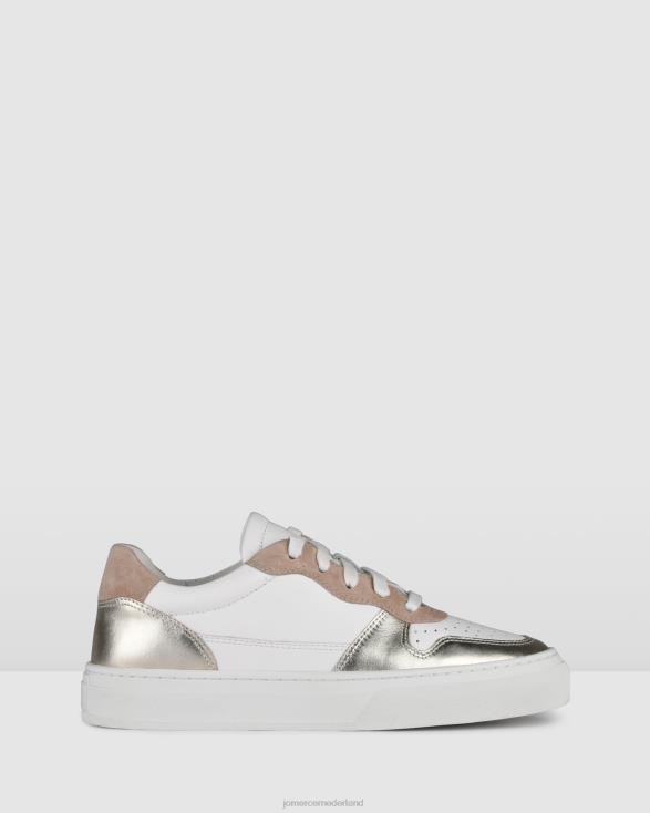 canyon-sneakers 46LN229 wit goud leer Jo Mercer schoenen