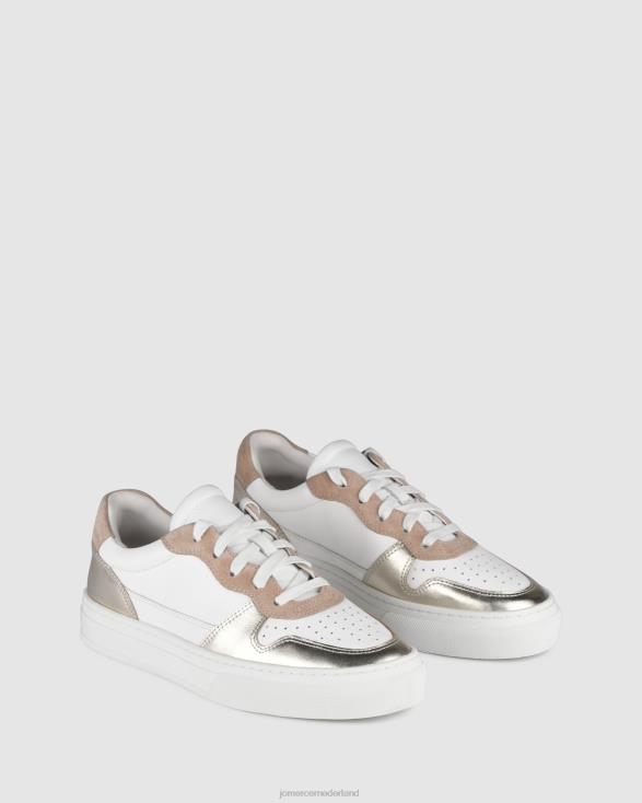 canyon-sneakers 46LN229 wit goud leer Jo Mercer schoenen