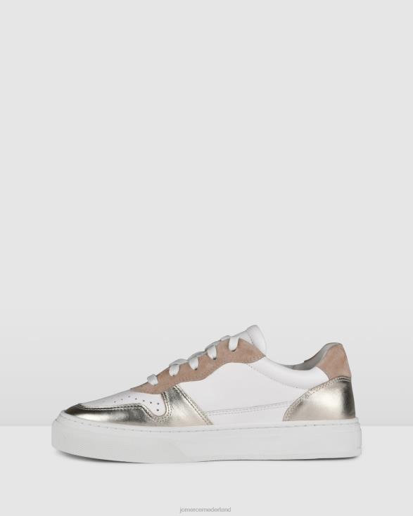 canyon-sneakers 46LN229 wit goud leer Jo Mercer schoenen