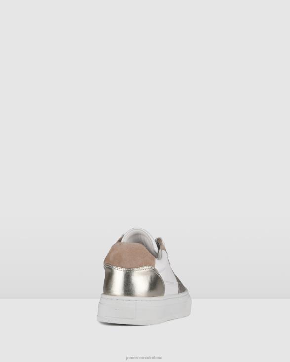 canyon-sneakers 46LN229 wit goud leer Jo Mercer schoenen