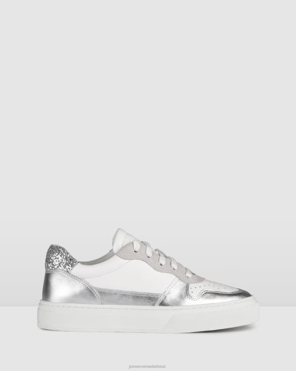 canyon-sneakers 46LN230 wit zilver leer Jo Mercer schoenen